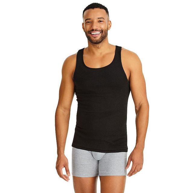 Mens Hanes Ultimate 6-pack Dyed Tank Top A-Shirts Product Image