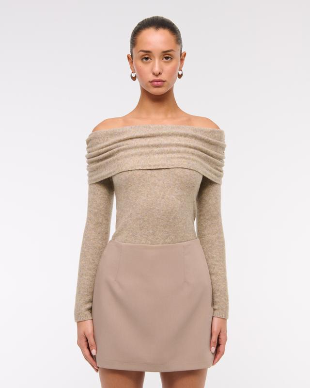 Foldover Off-The-Shoulder Sweater Product Image