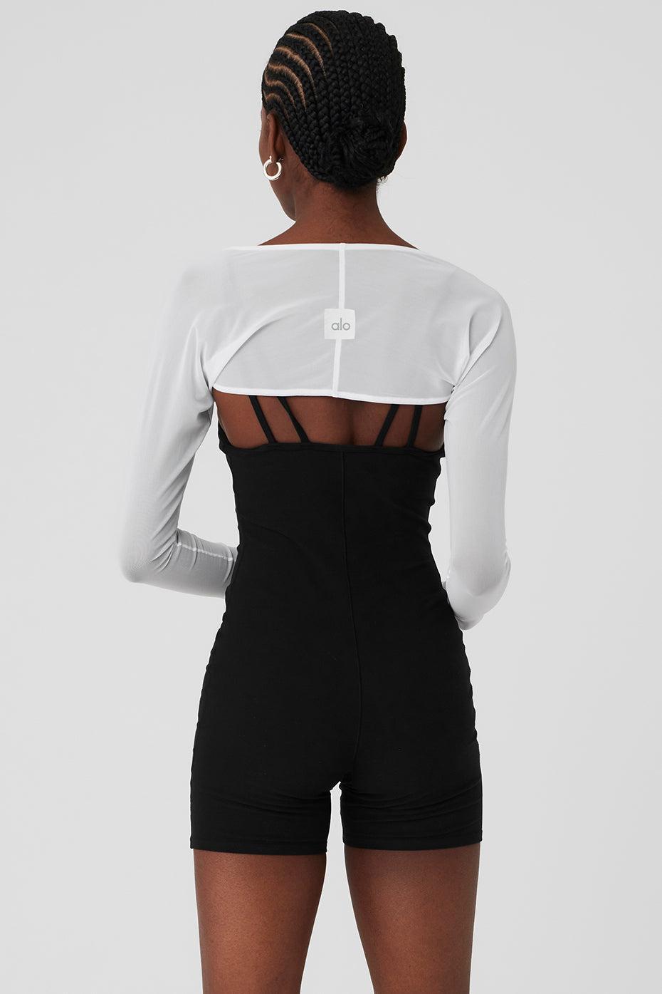 Mesh Heat Wave Shrug - White Female Product Image