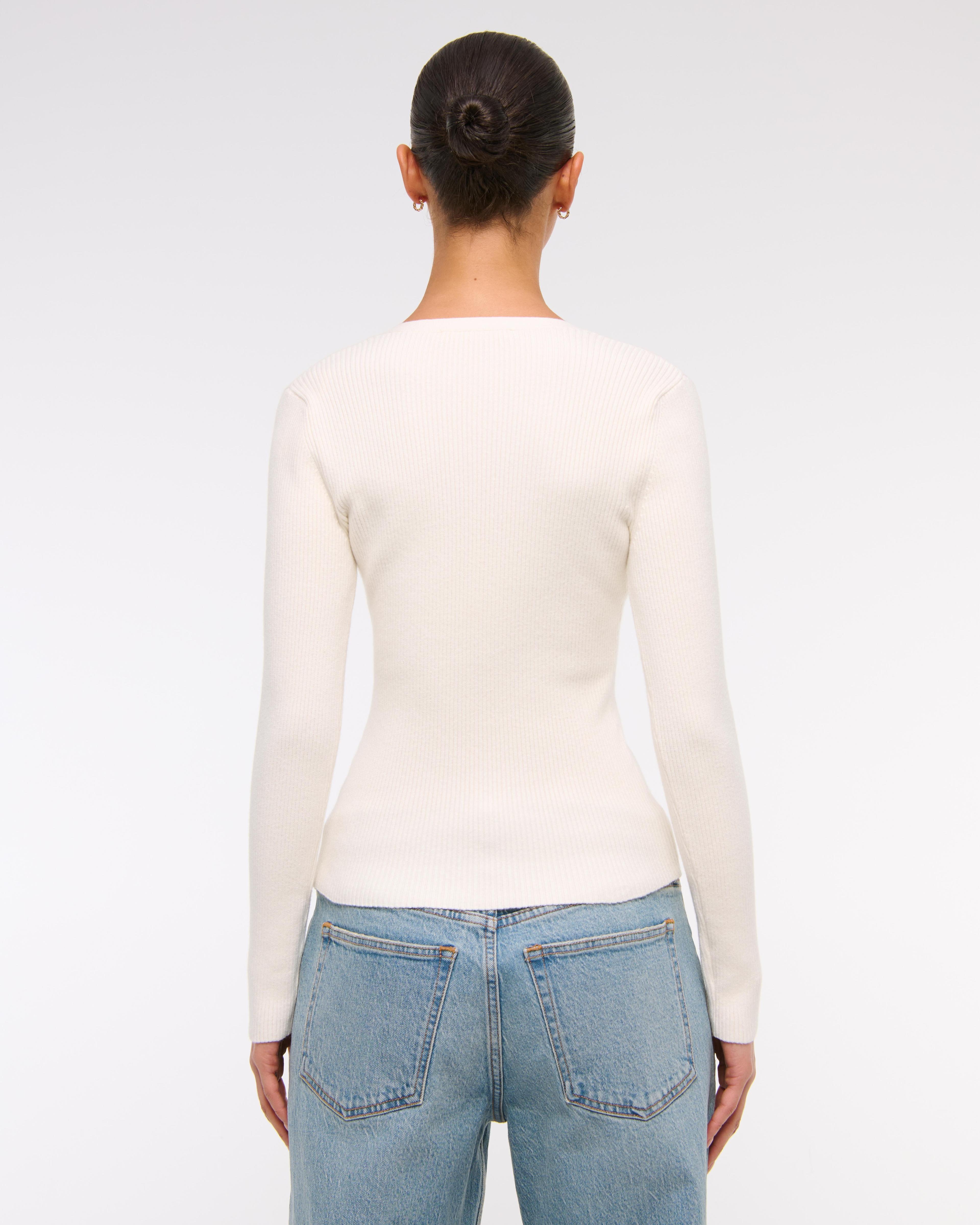 Slim Henley Sweater Top Product Image