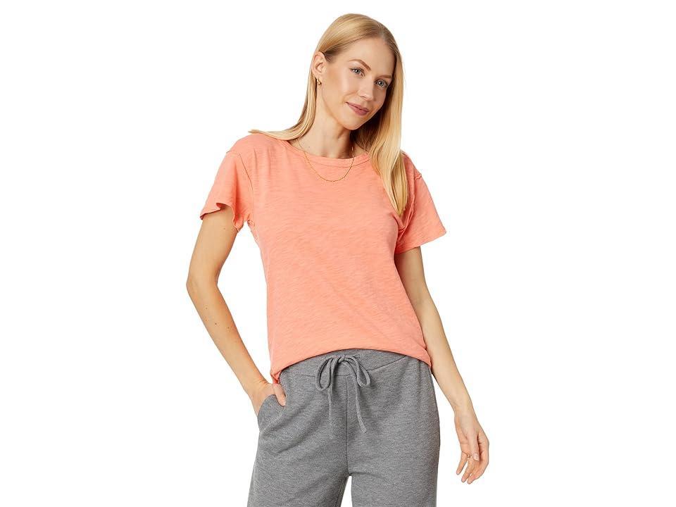 Mod-o-doc Slub Jersey Short Sleeve Oversized Flowy Tee (Coral Clay) Women's Clothing Product Image