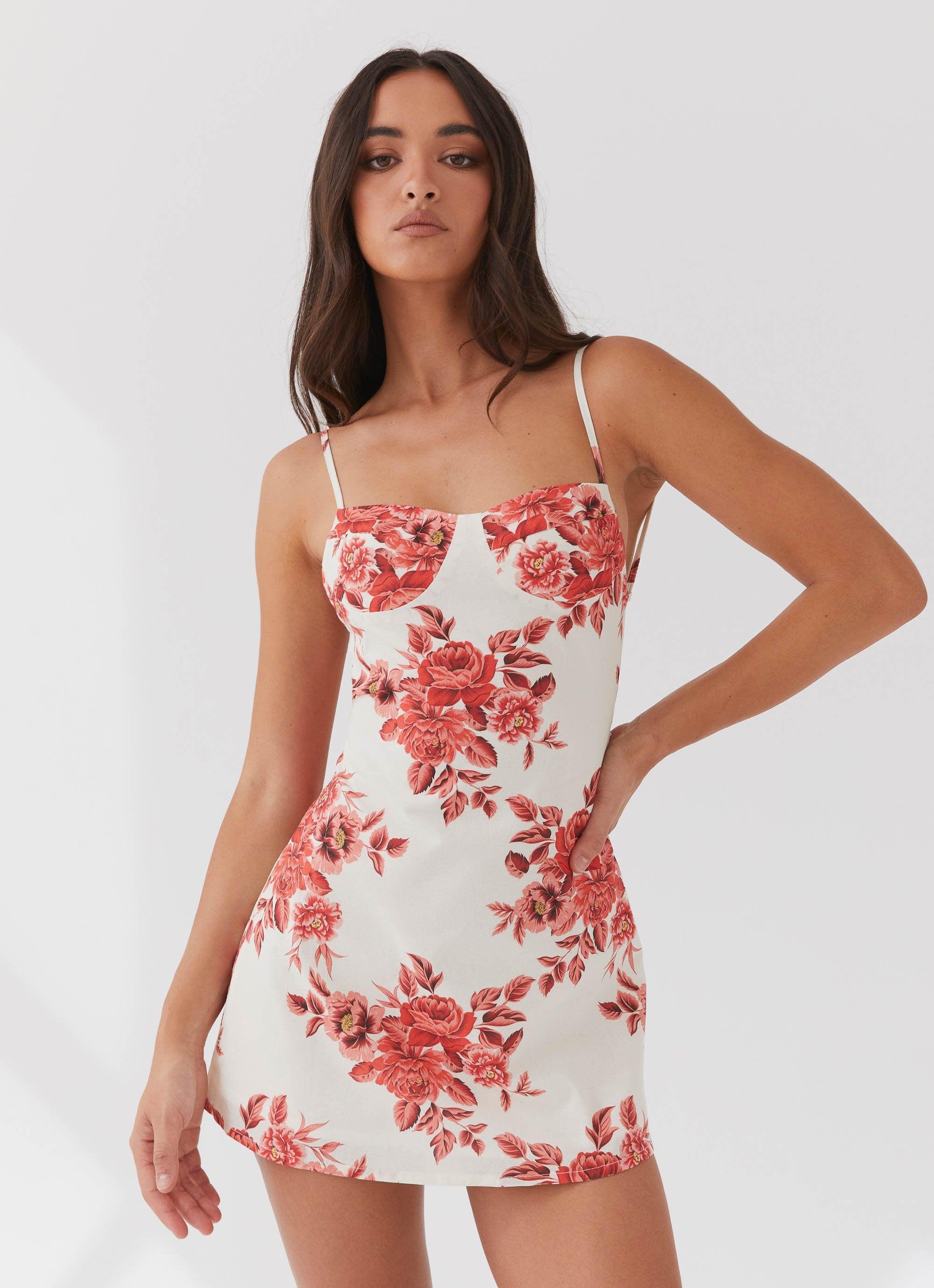 Cindi Linen Mini Dress - Rosa Floria Product Image