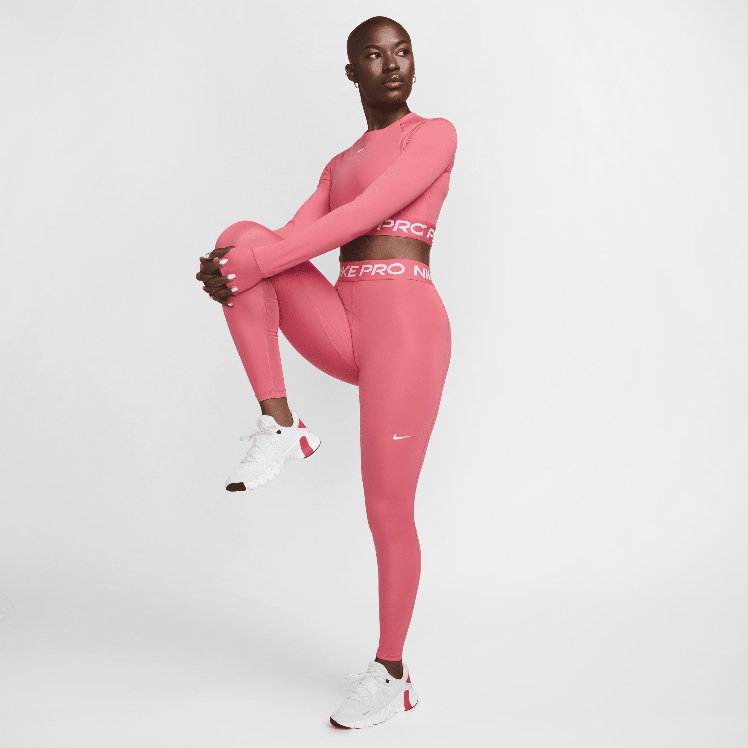 Women's Nike Pro Mid-Rise Mesh-Paneled Leggings Product Image