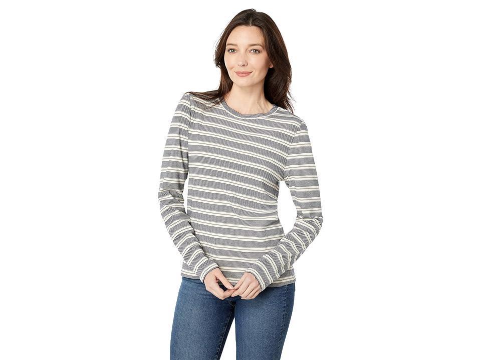 Dylan by True Grit Stripe Clair Crew (Natural) Women's Clothing Product Image