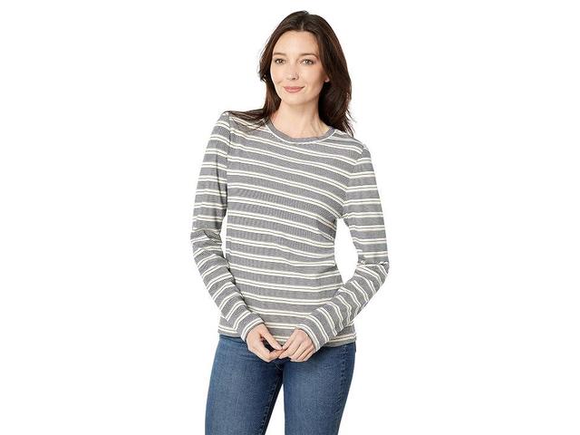 Dylan by True Grit Stripe Clair Crew (Natural) Women's Clothing Product Image