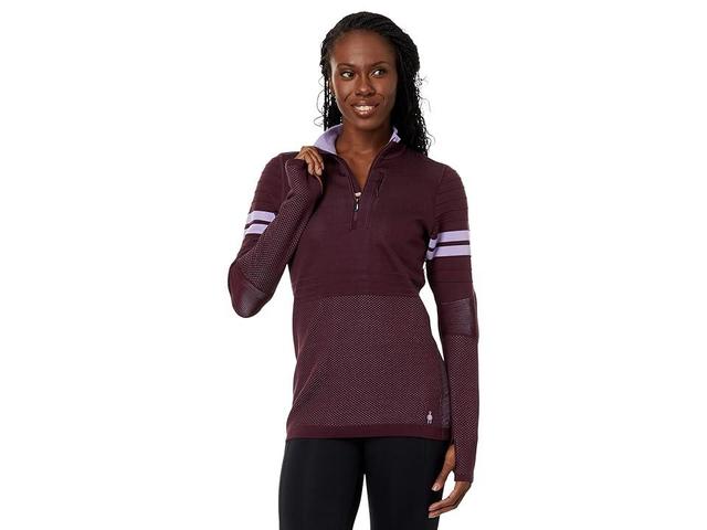 Smartwool Intraknit Merino Tech 1/4 Zip (Eggplant) Women's Clothing Product Image