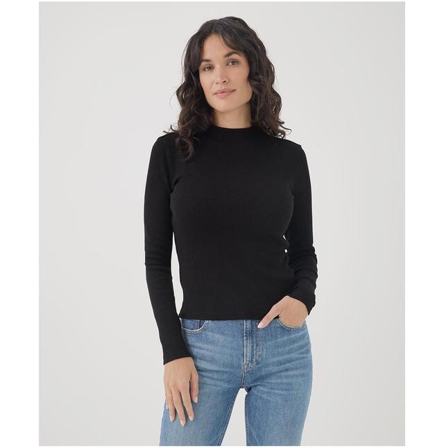 Pact Womens Organic Cotton Favorite Rib Mockneck Top Product Image