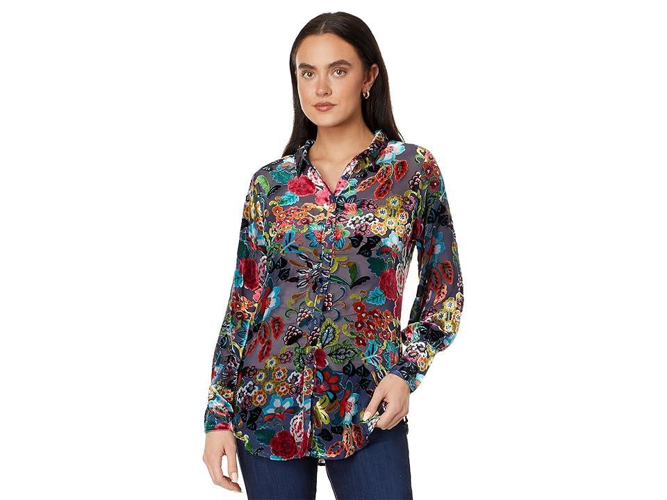 Johnny Was MINTO BURNOUT YRENE BLOUSE Women's Clothing Product Image