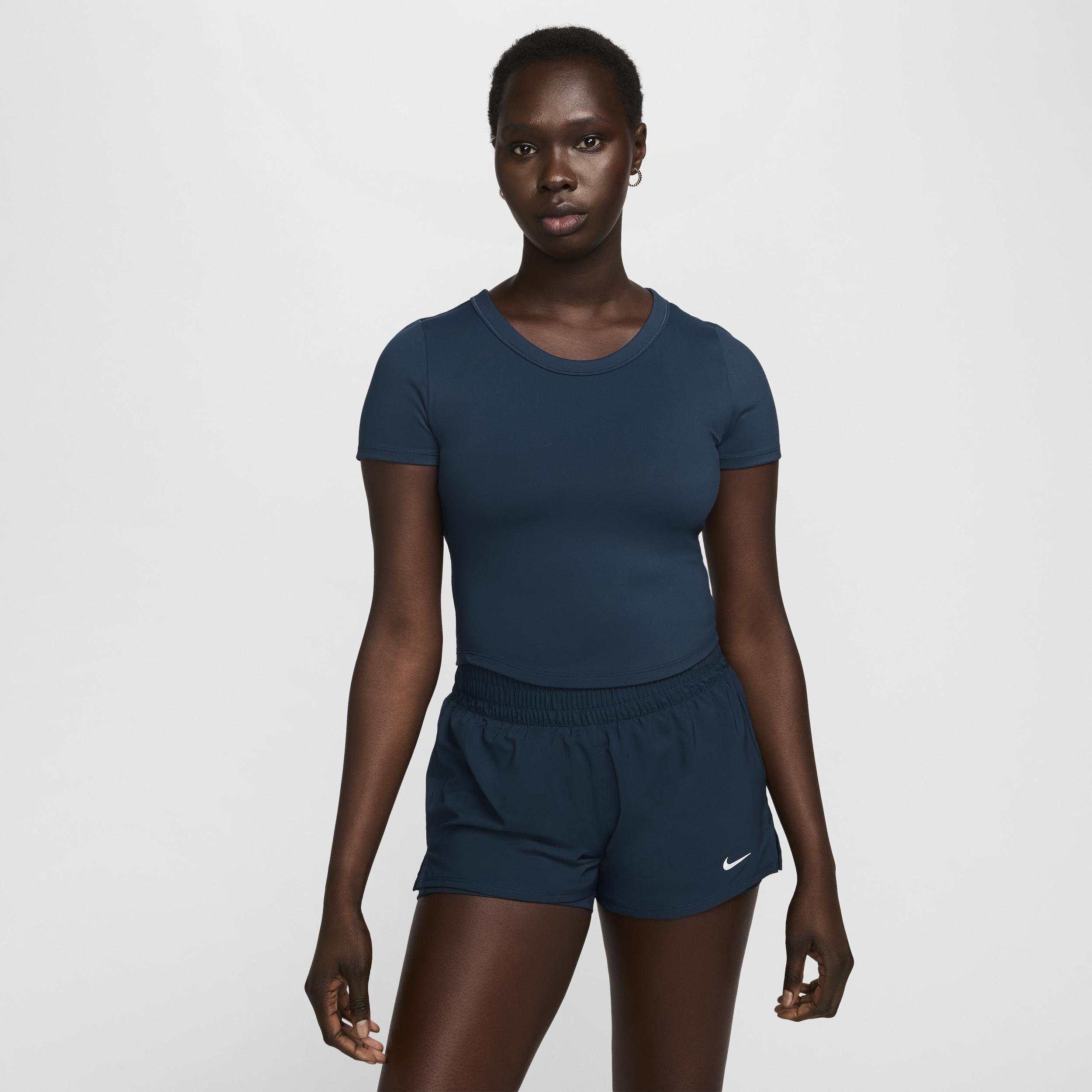 Nike One Fitted Women's Dri-FIT Short-Sleeve Cropped Top Product Image