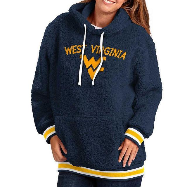 Womens G-III 4Her by Carl Banks West Virginia Mountaineers Game Over Sherpa Pullover Hoodie Blue Product Image