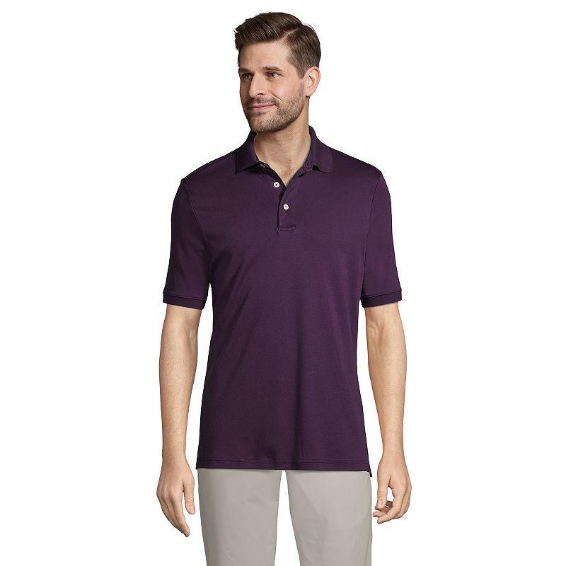 Mens Lands End Super Soft Supima Polo Rich Red Product Image