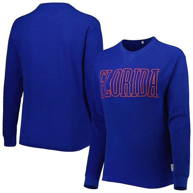 Womens Pressbox Royal Florida Gators Surf Southlawn Waffle-Knit Thermal Tri-Blend Long Sleeve T-shirt Product Image