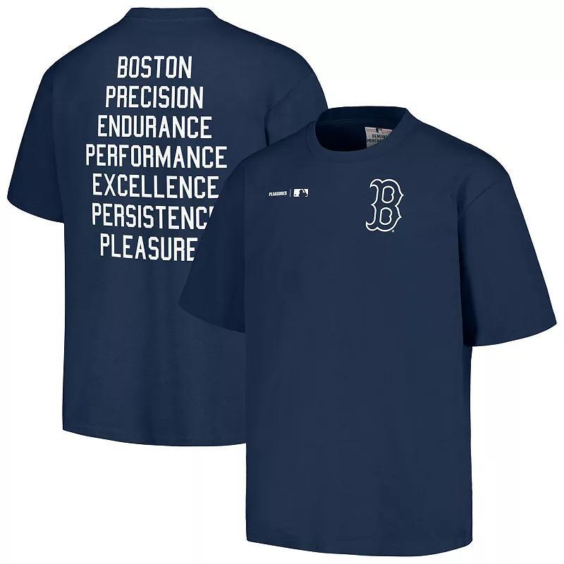 Mens PLEASURES Boston Red Sox Precision T-Shirt Blue Product Image