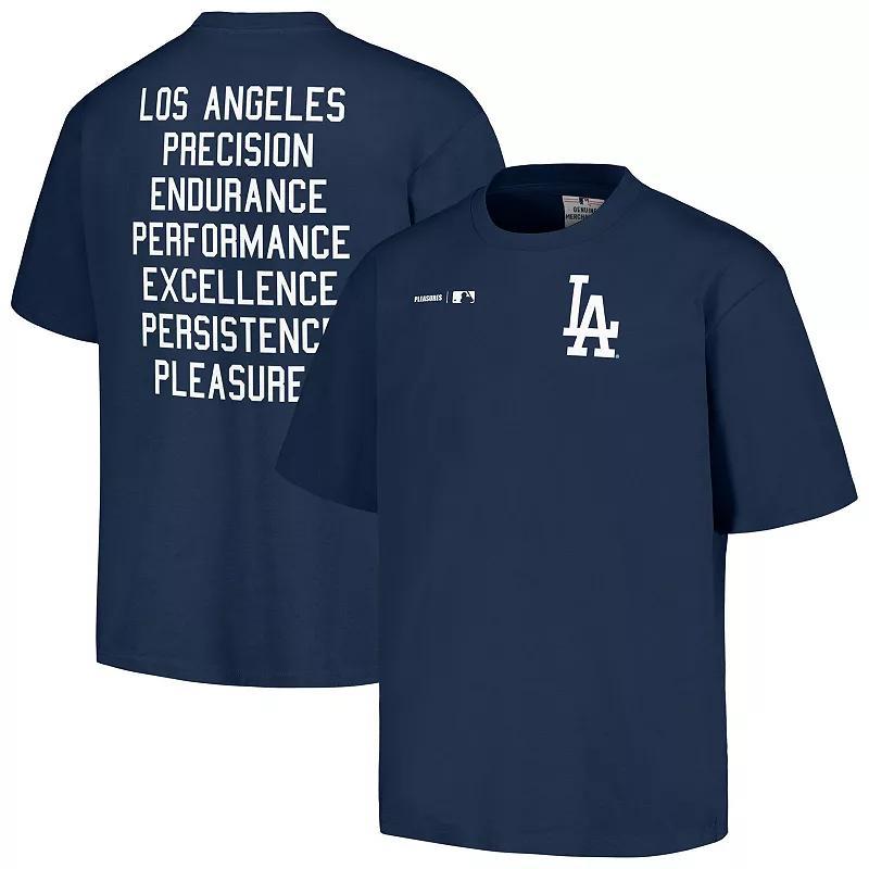 Mens PLEASURES Los Angeles Dodgers Precision T-Shirt Blue Product Image