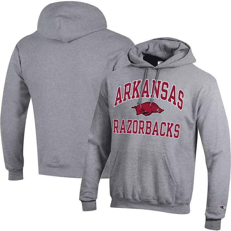 Mens Champion Heather Gray North Carolina Tar Heels Arch Pill Pullover Hoodie Product Image