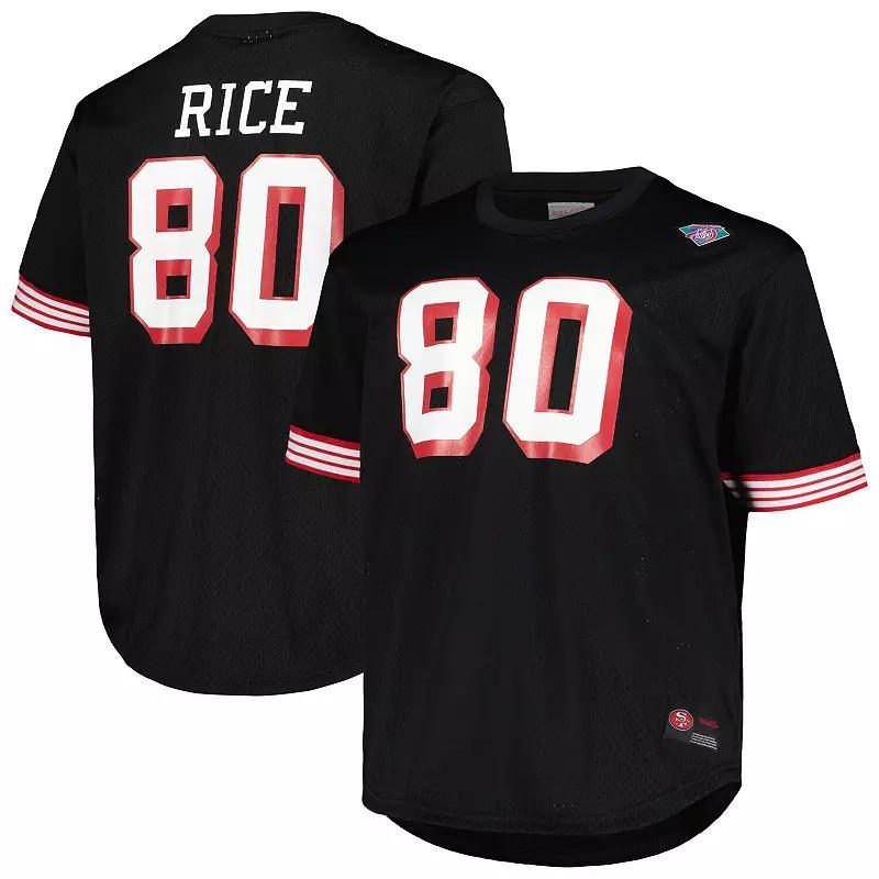 Mens Mitchell & Ness Jerry Rice San Francisco 49ers Big & Tall Mesh Player Name & Number Top Product Image