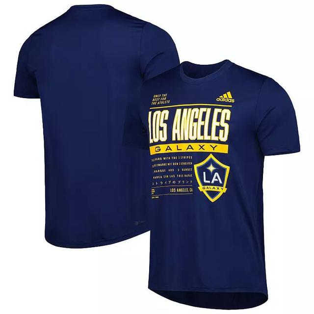 Mens adidas LA Galaxy Club DNA Performance T-Shirt Blue Product Image