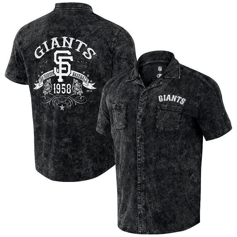 Mens Darius Rucker Collection by Fanatics  Black San Francisco Giants Denim Team Color Button-Up Shirt Product Image