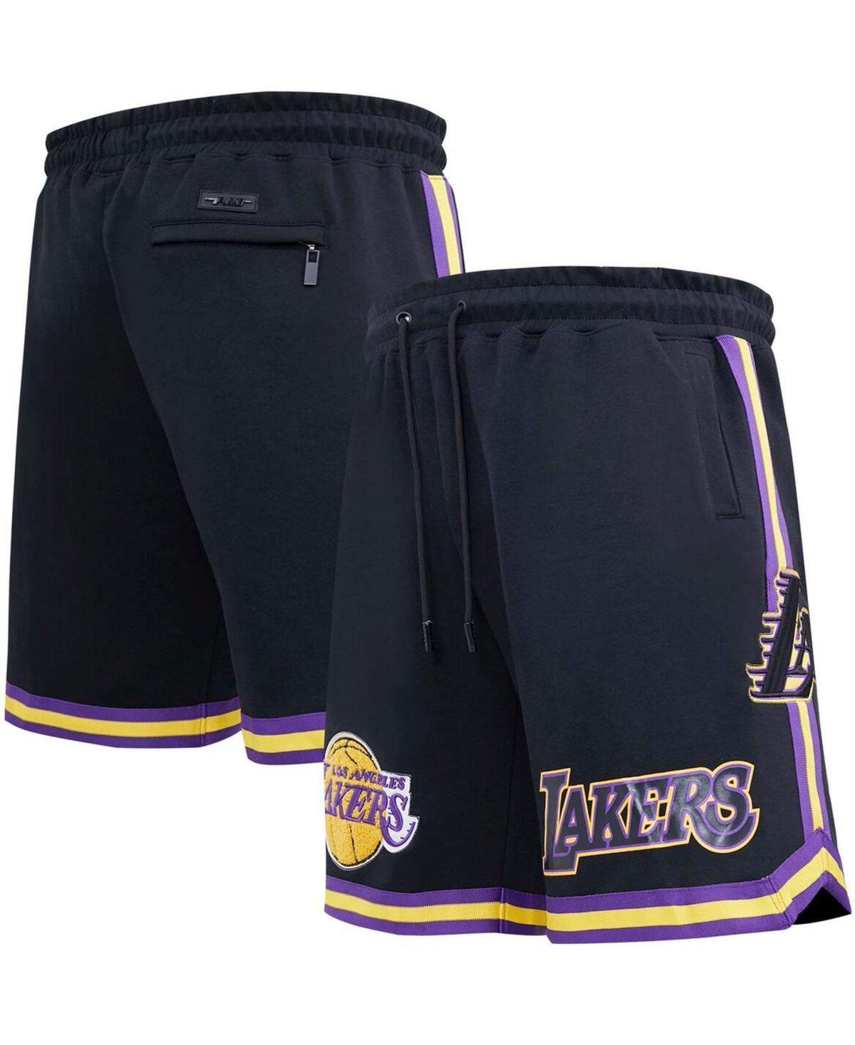 Mens Black Los Angeles Lakers Chenille Shorts Product Image