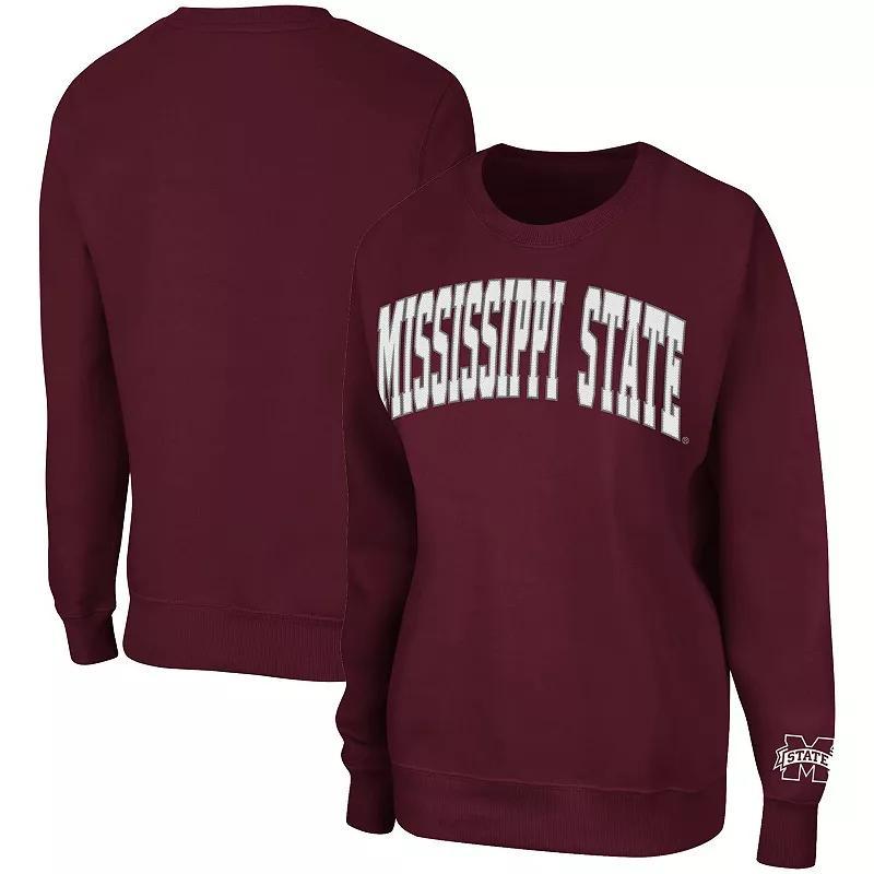 Womens Colosseum Maroon Mississippi State Bulldogs Campanile Pullover Sweatshirt Product Image