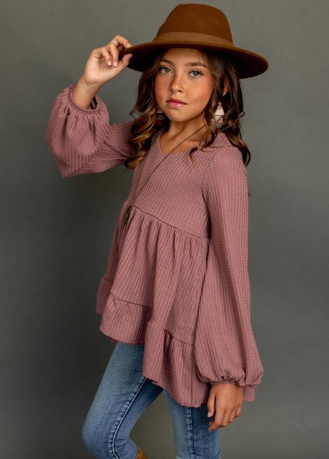 Laila Henley Top in Mauve Product Image