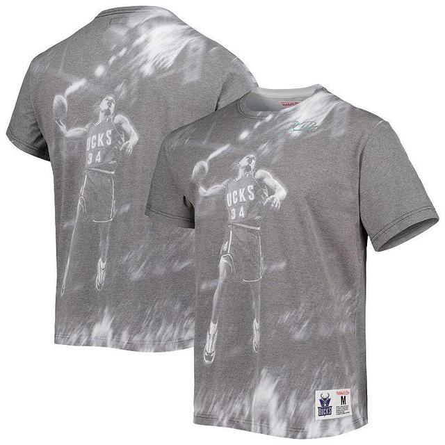 Mens Mitchell & Ness Ray Allen Heather Gray Milwaukee Bucks Above The Rim T-Shirt Product Image