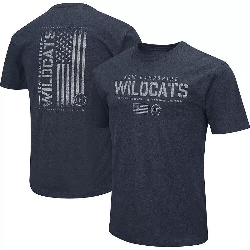 Mens Colosseum Navy New Hampshire Wildcats OHT Military Appreciation Flag 2.0 T-Shirt Blue Product Image