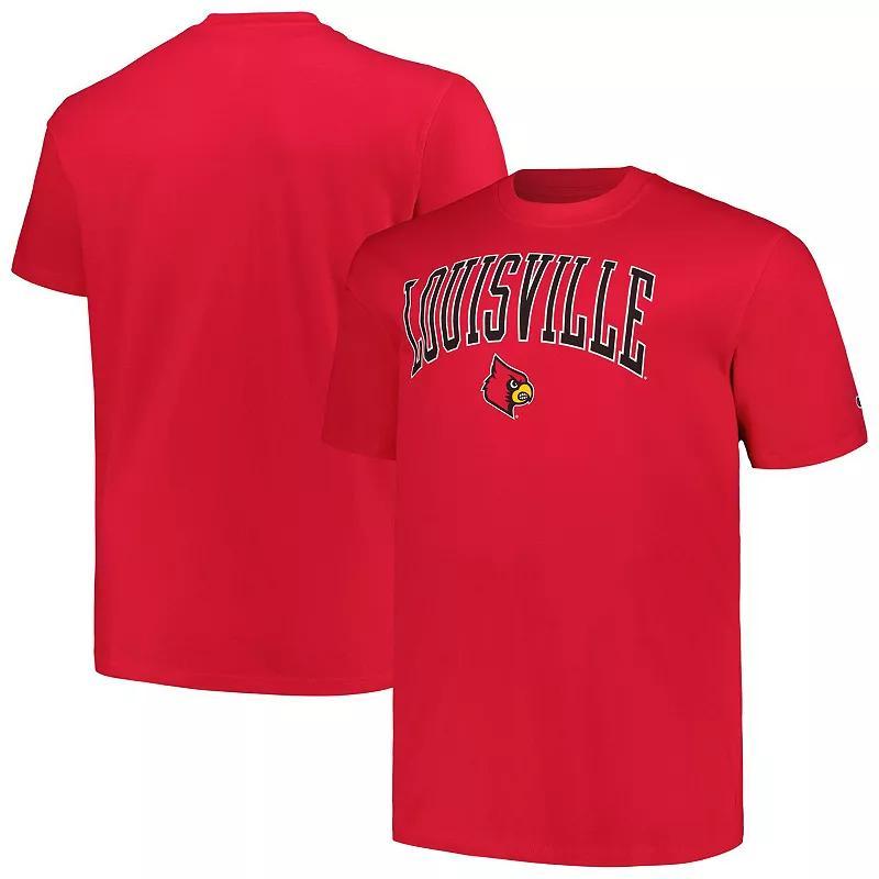 Mens Champion Louisville Cardinals Big & Tall Arch Over Logo T-Shirt Product Image