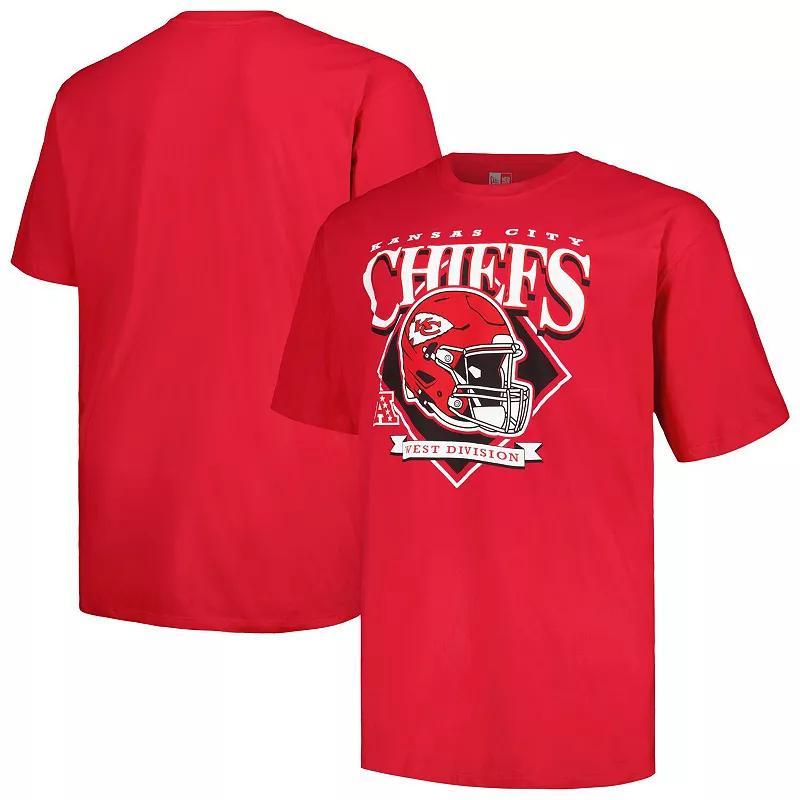 Mens New Era Kansas City Chiefs Big & Tall Helmet T-Shirt Product Image