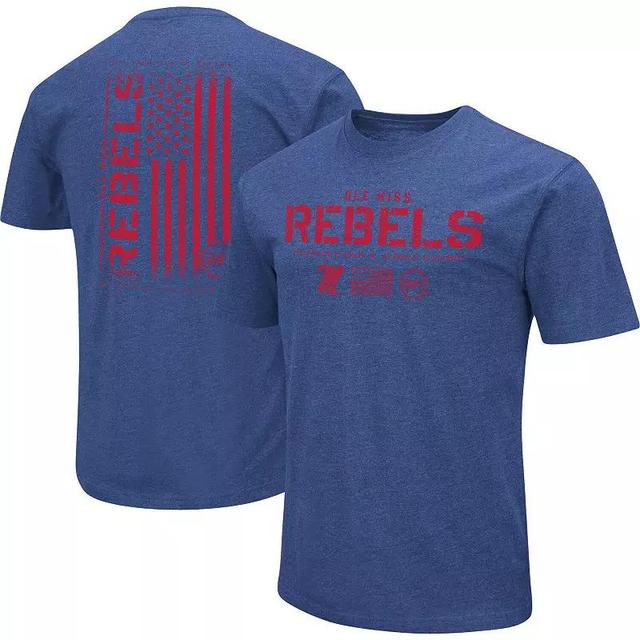 Mens Colosseum Royal Ole Miss Rebels OHT Military Appreciation Flag 2.0 T-Shirt Product Image