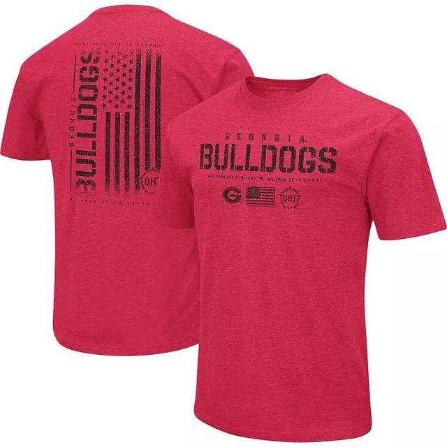 Mens Colosseum Heather Georgia Bulldogs OHT Military Appreciation Flag 2.0 T-Shirt Product Image