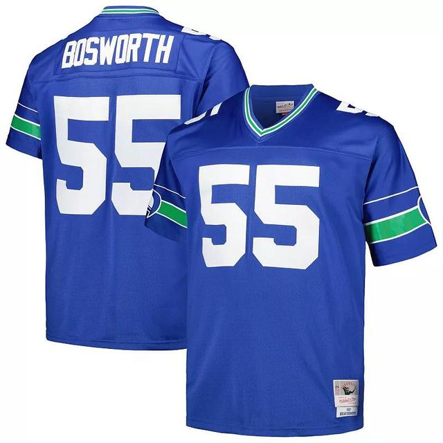 Mens Mitchell & Ness Brian Bosworth Royal Seattle Seahawks Big & Tall 1987 Legacy Retired Player Jersey Product Image