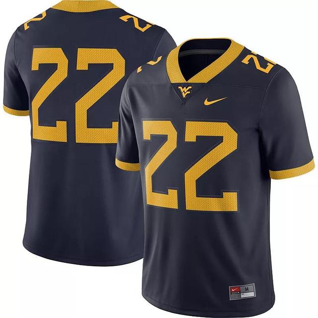 Mens Nike West Virginia Mountaineers #22 Home Game Jersey Blue Product Image