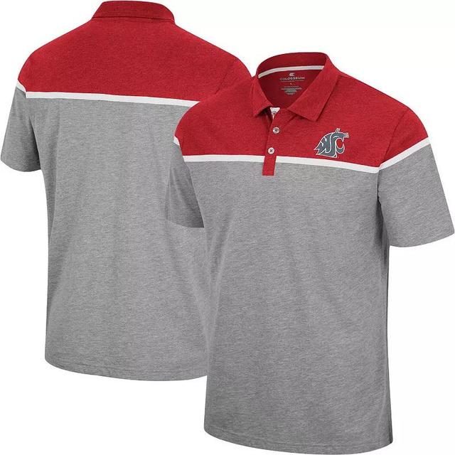 Mens Colosseum Heather Gray Washington State Cougars Chamberlain Polo Product Image