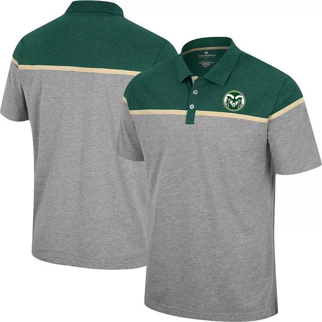 Mens Colosseum Heather Gray Colorado State Rams Chamberlain Polo Product Image