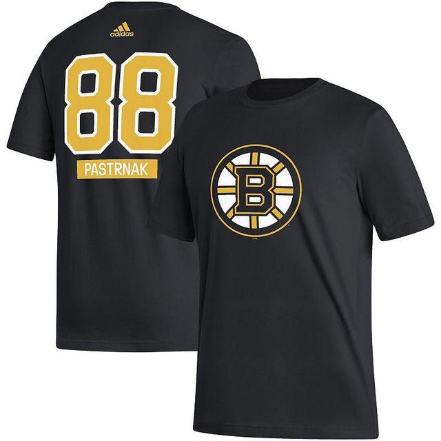 Mens adidas David Pastrnak Black Boston Bruins Fresh Name and Number T-shirt Product Image