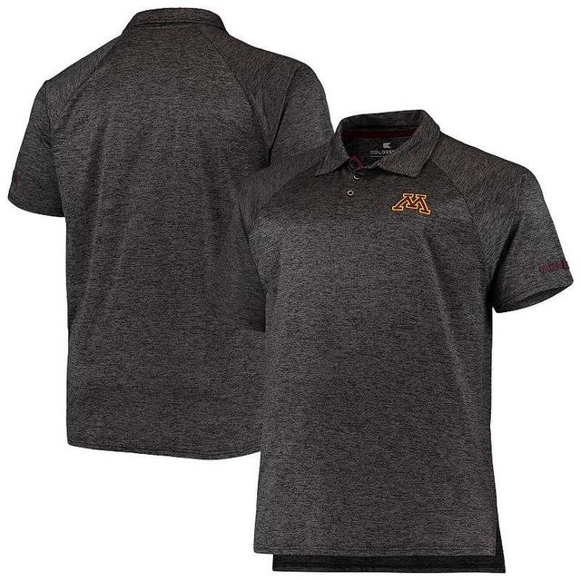 Mens Colosseum Heathered Black Minnesota Golden Gophers Big & Tall Down Swing Polo Product Image