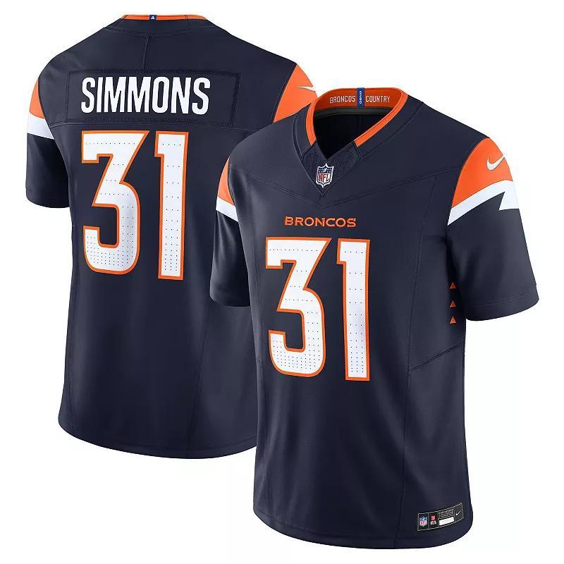 Mens Nike Justin Simmons Denver Broncos Vapor F.U.S.E. Limited Jersey Blue Product Image