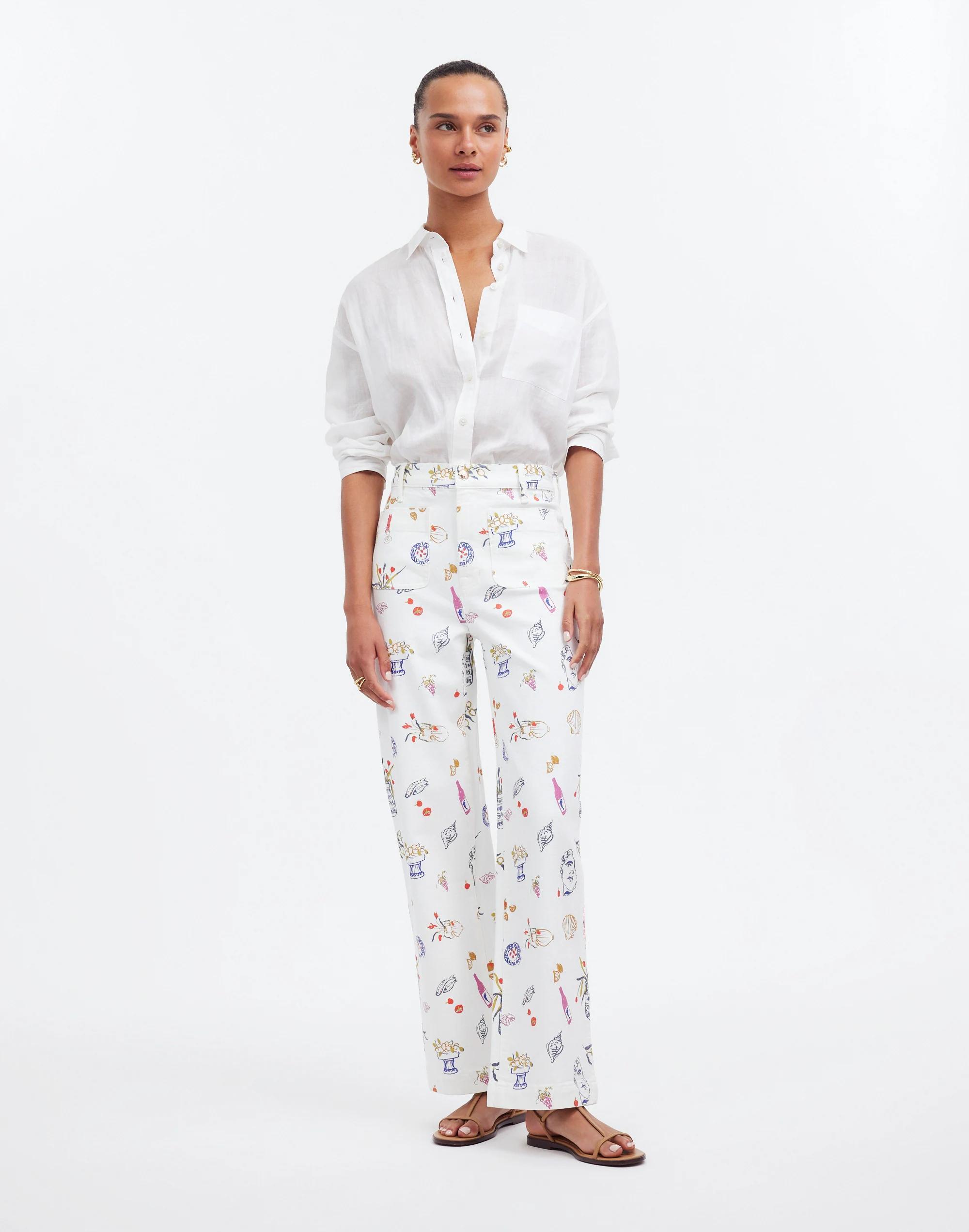 Madewell x Lisa Says Gah! The Perfect Vintage Wide-Leg Crop Jean: Printed Edition Product Image