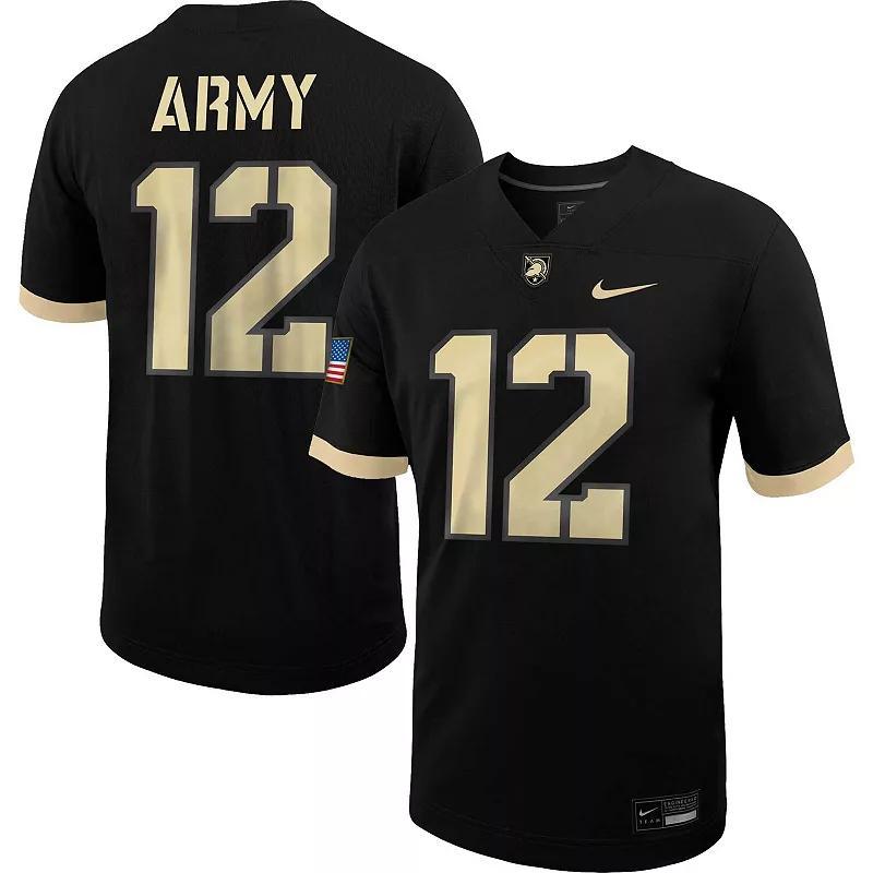 Mens Nike #12 Black Army Black Knights Untouchable Football Jersey Product Image