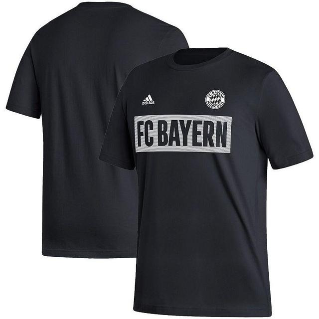 Mens adidas Black Bayern Munich Culture Bar T-Shirt Product Image