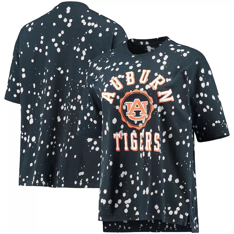 Womens Pressbox Navy Auburn Tigers Bishop Bleach Wash T-Shirt AUB Blue Product Image