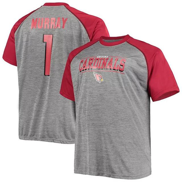 Mens Fanatics Branded Kyler Murray Cardinal/Heathered Gray Arizona Cardinals Big & Tall Player Name & Number Raglan T-Shirt Product Image