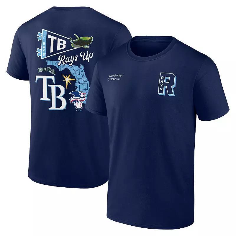 Mens Fanatics Branded Tampa Bay Rays Split Zone T-Shirt Blue Product Image