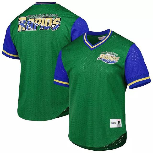 Mens Mitchell & Ness Green Colorado Rapids Mesh V-Neck T-Shirt Product Image