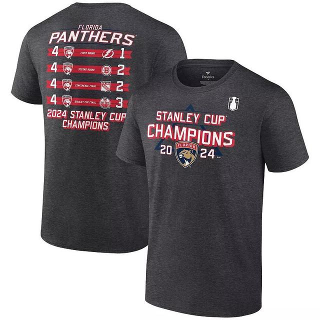 Mens Fanatics Carter Verhaeghe Red Florida Panthers 2024 Stanley Cup Champions Authentic Stack Name & Number T-Shirt Product Image