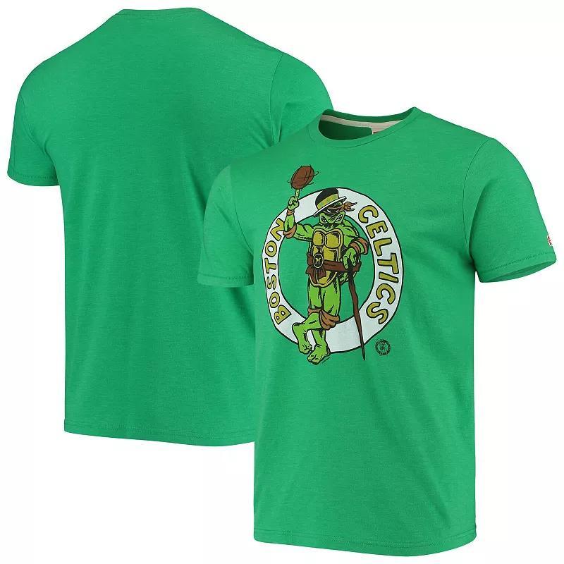 Mens Homage Kelly Boston Celtics NBA x Teenage Mutant Ninja Turtles Tri-Blend T-Shirt Product Image