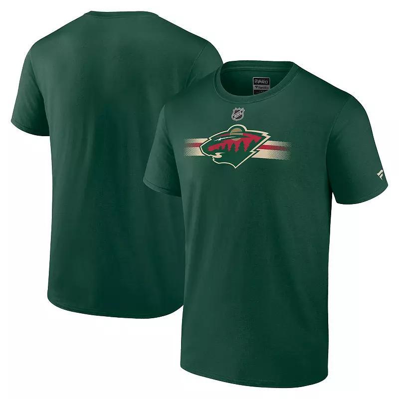 Mens Fanatics Green Minnesota Wild Authentic Pro Secondary Replen T-shirt Product Image