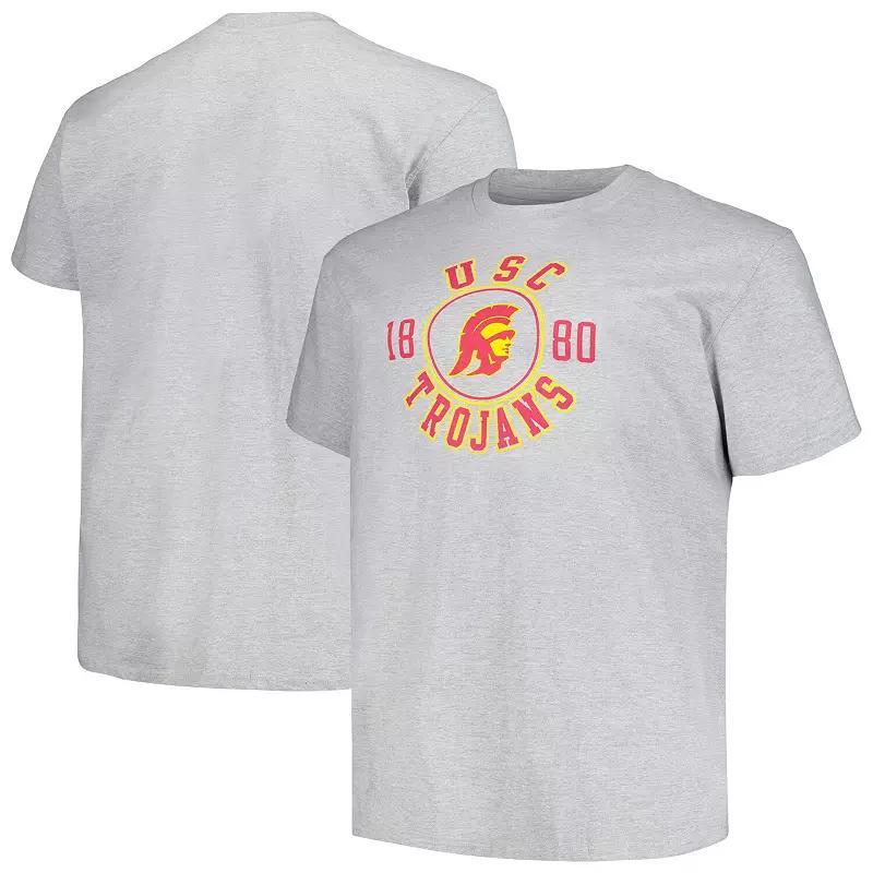 Mens Champion Heather Gray USC Trojans Big & Tall Circle Logo T-Shirt Product Image