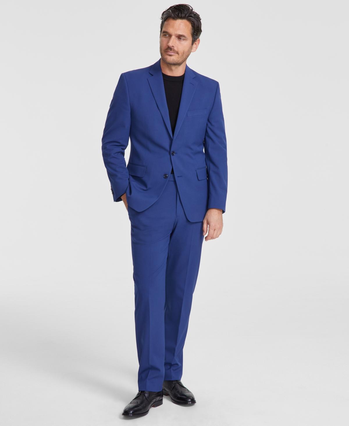 Perry Ellis Mens Modern-Fit Solid Nested Suit Product Image